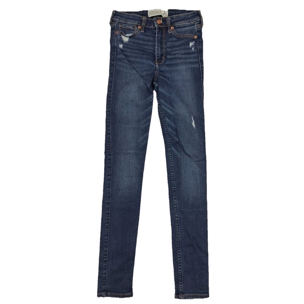 Abercrombie & Fitch Women Jeans 2S Super Skinny High Rise Distressed W26 L29